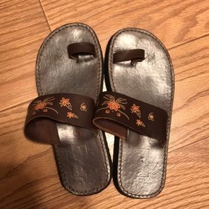 American Eagle, coffee brown sandals!